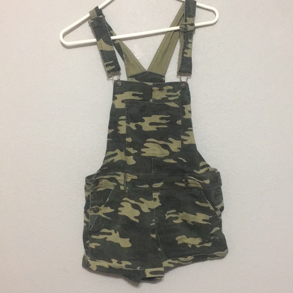 Camo Overall Shorts